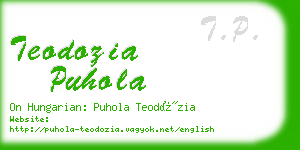 teodozia puhola business card